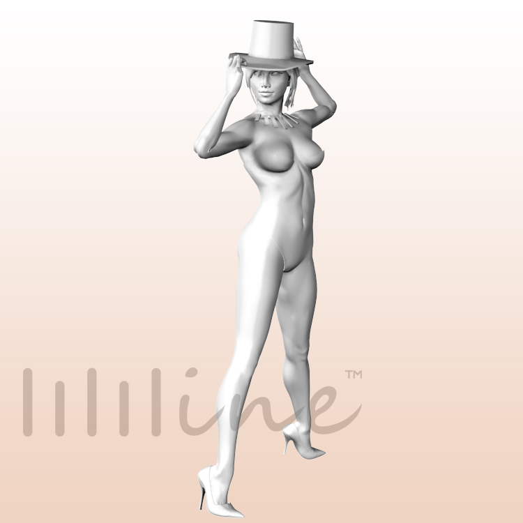 Sexy Female Dancer 3D Model